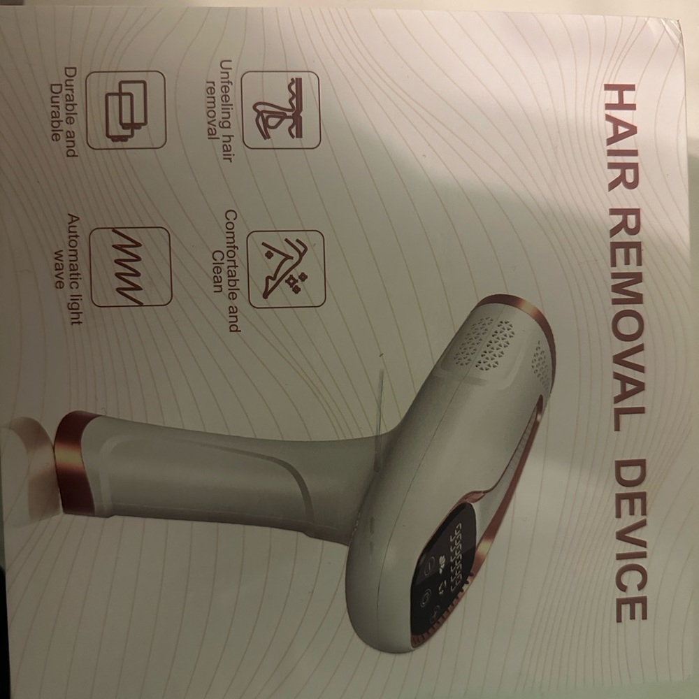 White and Rose Gold Hair Removal Device